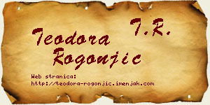Teodora Rogonjić vizit kartica